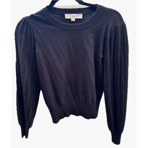 LOFT pleated long sleeve sz S